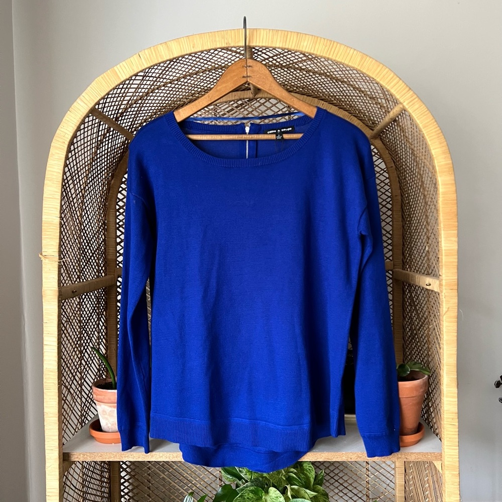 Cable and Gauge royal blue sweater